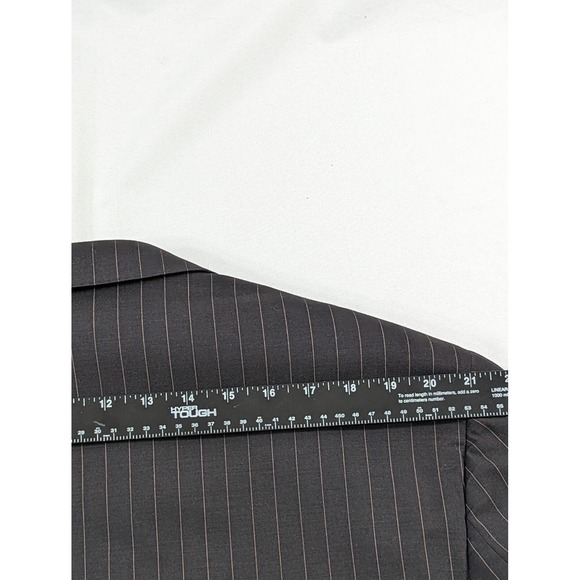 MaxDavoli Baroni Super 150's Black Pinstripe pink Wool Dual Vented Blazer 48R - Picture 11 of 11
